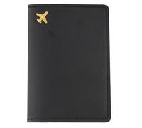 Gissroys Étui fonctionnel en cuir PU pour passeport avec broderie carte de voyage à la mode pour ranger des documents en toute sécurité Organisateur de voyage à la mode, Noir , Beauté de masse