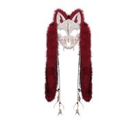 Gissroys Fausse fourrure Vikings Renards Masque Loup-garou Costume Cosplay Accessoire Fourrure pour Halloween Carnivals Fête à thème Fourrure Fausse Fourrure Renards Vikings