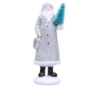 Gissroys Figurine de Père Noël artistique avec sac, couleur vive, lisse, facile à nettoyer, pièce décorative pour festival d'hiver, décoration de Noël vibrante en résine