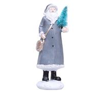Gissroys Figurine de Père Noël artistique avec sac, couleur vive, lisse, facile à nettoyer, pièce décorative pour festival d'hiver, décoration de Noël vibrante en résine