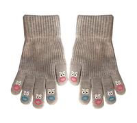 Gissroys Gants Thermiques Chauds Épais Stylés Gants de Pomme Doigt Complet Beau Lavage à la Main Épaississement Élégant Pour Filles Femmes Doux Confortable, gris foncé, taille unique