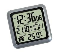 Gissroys Horloge numérique en toile pour salle de bain douche étanche température date affichage machine à ventouse pour utilisation bureau à domicile étanche