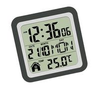 Gissroys Horloge numérique en toile pour salle de bain douche étanche température date affichage machine à ventouse pour utilisation bureau à domicile étanche