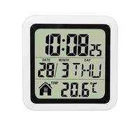 Gissroys Horloge numérique en toile pour salle de bain douche étanche température date affichage machine à ventouse pour utilisation bureau à domicile étanche