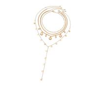 Gissroys Hot Day - Ensemble de collier empilable en forme d'étoiles de mer dorées, chaîne de clavicule pour costumes de plage, vacances, accessoires de bijoux, taille unique, comme décrit