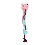 Gissroys Jouet à mâcher pour animal de compagnie résistant aux larmes avec bâtiments en couineur en peluche interactive serpent tirage pour chiens de petite, moyenne et grande taille