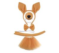 Gissroys Kangaroos Ensemble de costume Kangaroos avec serre-tête et gant, pour Halloween, Noël, Halloween, cosplay