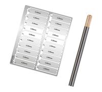Gissroys Kit de perforation rond précis avec 20 coupe-balises de taille et poignée de poinçonnage pour modélisation architecturale, artisanat, modèle en métal trou trou