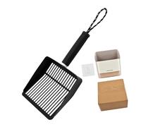 Gissroys Kit de recyclage de déchets pour animaux de compagnie en acier inoxydable avec support de pelle à sable, brosse de jardin pour l'intérieur et l'extérieur, pelle à ordures en acier inoxydable