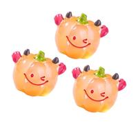 Gissroys L'art du paysage d'Halloween illuminant montre des citrouilles et des chauves-souris lumineuses pour la décoration de la cour de fête Clown lumineux Figurine en résine de citrouille