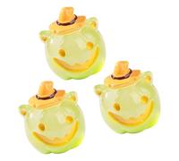 Gissroys L'art du paysage d'Halloween illuminant montre des citrouilles et des chauves-souris lumineuses pour la décoration de la cour de fête Clown lumineux Figurine en résine de citrouille