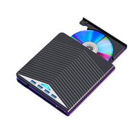 Gissroys Lecteur de disque externe USB 3.0 de type C à vitesse rapide - Format multiple pour ordinateur portable de bureau - Lecteur optique externe