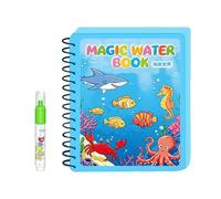 Gissroys Livre magique de dessin d'eau pour enfants Réutilisable Coloration à l'eau et gribouillages Livre jouet avec formation au stylo Jouet d'apprentissage précoce