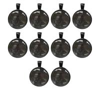 Gissroys Lot de 10 pendentifs ronds lunette 25 mm base plateau gobelet pour l'artisanat et la conception de bijoux Base pendentif, taille unique, comme décrit