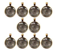 Gissroys Lot de 10 pendentifs ronds lunette 25 mm base plateau gobelet pour l'artisanat et la conception de bijoux Base pendentif, taille unique, comme décrit