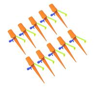 Gissroys Lot de 10 pics d'arrosage goutte-à-goutte pour flux de plantes réglables, valves de contrôle, dispositif d'eau, accessoires de jardin, pics auto-arrosage