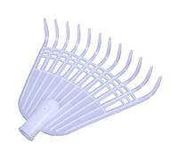 Gissroys Lot de 12 feuilles dentées Râteau agricole blanc sans herbe légère pour plantation de fleurs en plastique