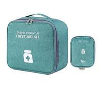 Gissroys Lot de 2 trousses portables de voyage pour pharmacie Grande capacité, Vert, Taille unique