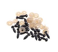 Gissroys Lot de 20 yeux de sécurité en plastique noir de 6 mm pour ours en peluche, jouets