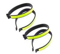 Gissroys Lot de 4 supports de cuissard de vélo, accessoires de vélo pour la conduite en toute sécurité, clip de pantalon réfléchissant, bandes réfléchissantes pour le cyclisme, ceinture réfléchissante