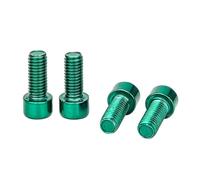 Gissroys Lot de 4 vis de rechange pour cage d'eau de 5 x 12 mm en acier inoxydable Vis hexagonales à tête plate Accessoires de vélo Bouteille d'eau Cage
