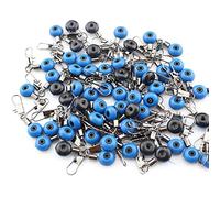 Gissroys Lot de 50 raccords à clipser pour la pêche - Perles et perles de mer - Raccord pivotant - Lignes de rotation - Pour lavabo