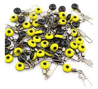Gissroys Lot de 50 raccords à clipser pour la pêche - Perles et perles de mer - Raccord pivotant - Lignes de rotation - Pour lavabo