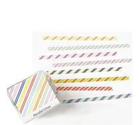 Gissroys Lot de 8 rouleaux de ruban adhésif avec impression géométrique 3 mm x 5 m pour scrapbooking, planificateur, carnet, album, ruban adhésif rayé à pois