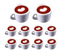 Gissroys Maisons de poupées miniatures Tasses à café Cuillères Ensemble 1/12 échelle Accessoires de cuisine réalistes pour jeu créatif et collectionneurs Accessoires miniatures