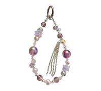 Gissroys Mignon Perles Appareil Photo Sangle de Téléphone Papillon Charme Lanière Texture Acrylique Convient pour Téléphone Et Sac Accessoires Tendance Porte-clés Acrylique Convient, lilas, S