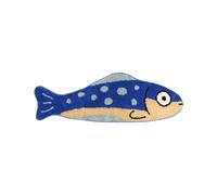 Gissroys Motifs de poissons bleus Tapis de sol touffeté Base robuste pour chambre d'enfant Décoration d'intérieur Tapis effaçable