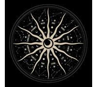 Gissroys Mystique Zodiacs Signes Tarots Étaler Tissu Doux Tarots Pad Table Divine Nappe pour Lecture de Cartes Lecture Spirituelle
