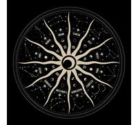 Gissroys Mystique Zodiacs Signes Tarots Étaler Tissu Doux Tarots Pad Table Divine Nappe pour Lecture de Cartes Lecture Spirituelle