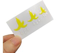 Gissroys Ne se décolore pas durable Autocollants réfléchissants bananes pour boutons de voiture Autocollants d'intérieur de voiture imperméables avec protection solaire Autocollant intérieur de