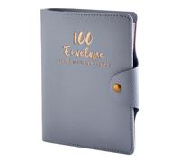 Gissroys Organisateurs de budget de livre multifonctions de 100 jours avec pages uniques pour le suivi financier papier de gestion de trésorerie, gris