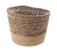 Gissroys Panier à plantes en paille pour l'intérieur Pots tissés pour jardinière Pots de fleurs Décoration en pot Panier à linge Ménage Pot de fleurs Tissé à la main
