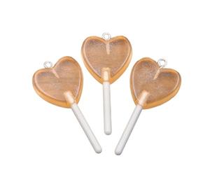 Gissroys Pendentif rond en forme de cœur en forme de sucette, créatif, multi-usage, idéal pour les créateurs de tendances et les chercheurs d'accessoires uniques, à usage quotidien, Braun, comme