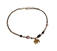 Gissroys Pendentif unique en pierre naturelle soleil en acier inoxydable chaîne de clavicule pour une utilisation quotidienne et des occasions de soirée pour femmes mode chaîne de lame de clé, taille