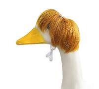 Gissroys Perruques pour animaux de compagnie Oie Pièce de cheveux Coupe de cheveux Design pour les propriétaires amusants et les oies de canard Photographie Porter des perruques Bob
