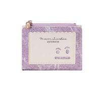 Gissroys Petit portefeuille compact pour femme, embrayages en jean, porte-monnaie, porte-cartes, porte-monnaie, porte-monnaie, porte-monnaie, porte-monnaie bifold, portefeuille court pour femme, lilas
