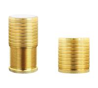 Gissroys Pieds modernes pour meubles dorés - Hauteur réglable - 43 mm - Stabilisateurs de pieds de bureau - Installation facile - Pour enfants - Support de pied d'installation gratuit