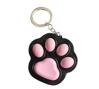 Gissroys Porte-clés portable en forme de griffe de chat - Jouet anti-stress - Porte-clés en silicone souple pour sac à dos - Style d'agence de voyage - Chat - Porte-clés pour sac à dos, a, taille