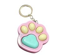 Gissroys Porte-clés portable en forme de griffe de chat - Jouet anti-stress - Porte-clés en silicone souple pour sac à dos - Style d'agence de voyage - Chat - Porte-clés pour sac à dos, c, taille