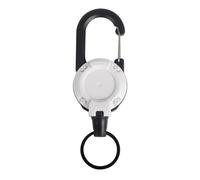 Gissroys Porte-clés rétractable anti-perte Porte-clé léger pour carte d'identité avec cordon en acier Porte-clé télescopique facile à utiliser avec clip