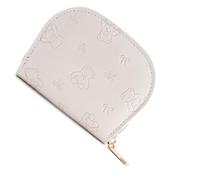 Gissroys Portefeuille compact en cuir synthétique pour femme avec plusieurs fentes pour cartes et fermeture éclair pour des achats de voyage sécurisés Portefeuille pratique essentiel pour femme, Blanc