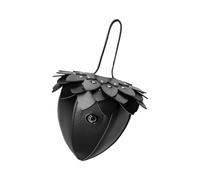 Gissroys Portefeuille de petite taille fraise solide construction PU compact portable style vintage ceinture fraise porte-monnaie, Noir , Mass Beauty