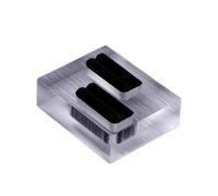 Gissroys Présentoir à bijoux en acrylique transparent pour vitrine commerciale, base rectangulaire, accessoire photo, support de collier