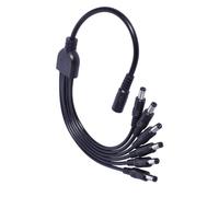 Gissroys Répartiteur de câble de charge solaire à six voies - Utilisation en extérieur - 5,5 x 2,1 mm - 5,5 x 2,5 mm - Améliore l'efficacité du câble de panneau solaire