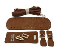 Gissroys Sac à bandoulière en cuir synthétique facile à monter avec trou et matériel pour une création rapide et unique, kit de couture de sac fait à la main, café