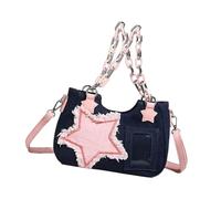 Gissroys Sac à bandoulière en jean de luxe Sacs de soirée décontractés Aisselles avec lanières de chaîne pour faire du shopping et des rencontres Sac d'événement Occasion spéciale, b